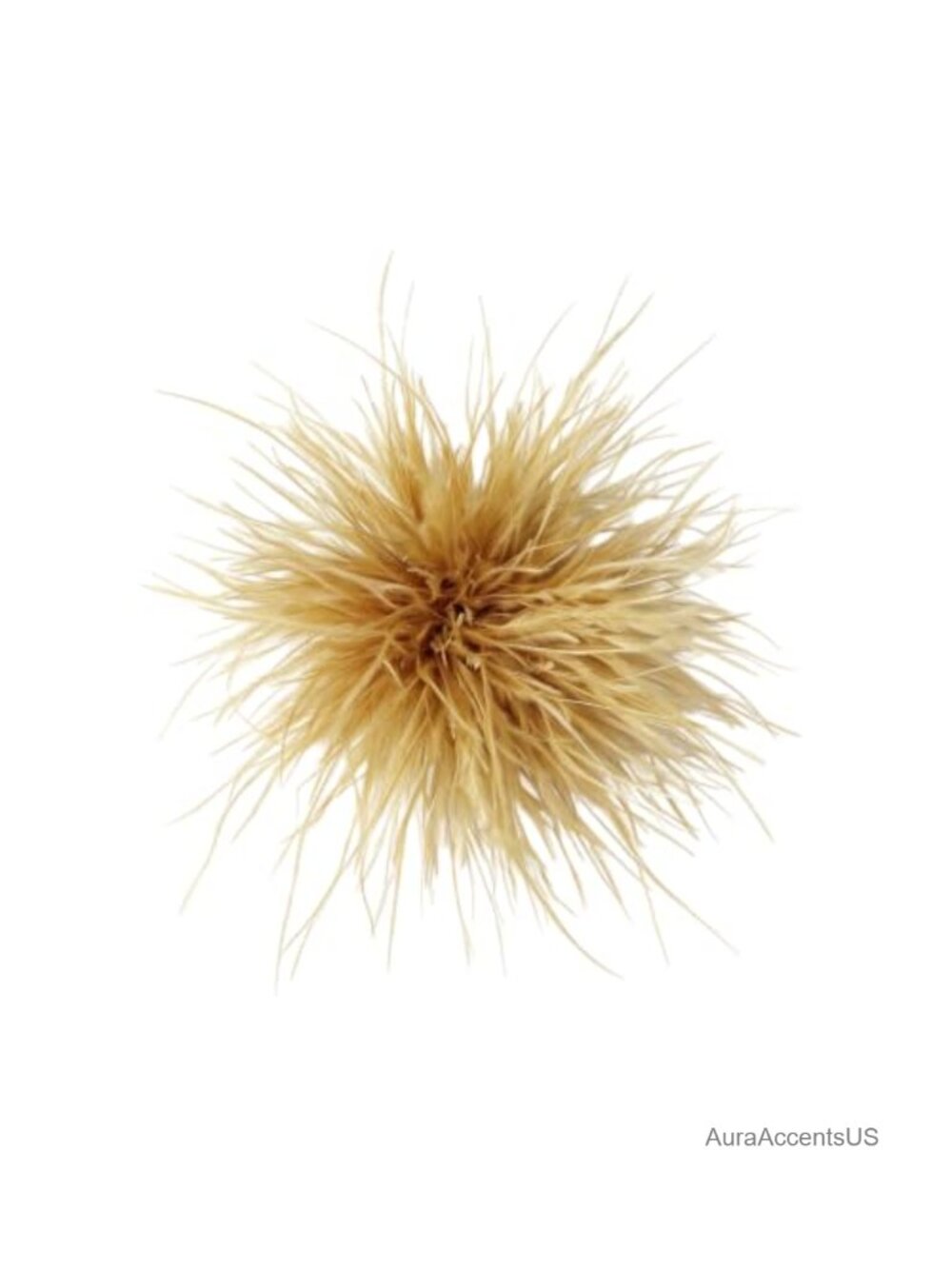 Oversized Ostrich Feather Flower Brooch Vintage Statement Pin for Women Coat